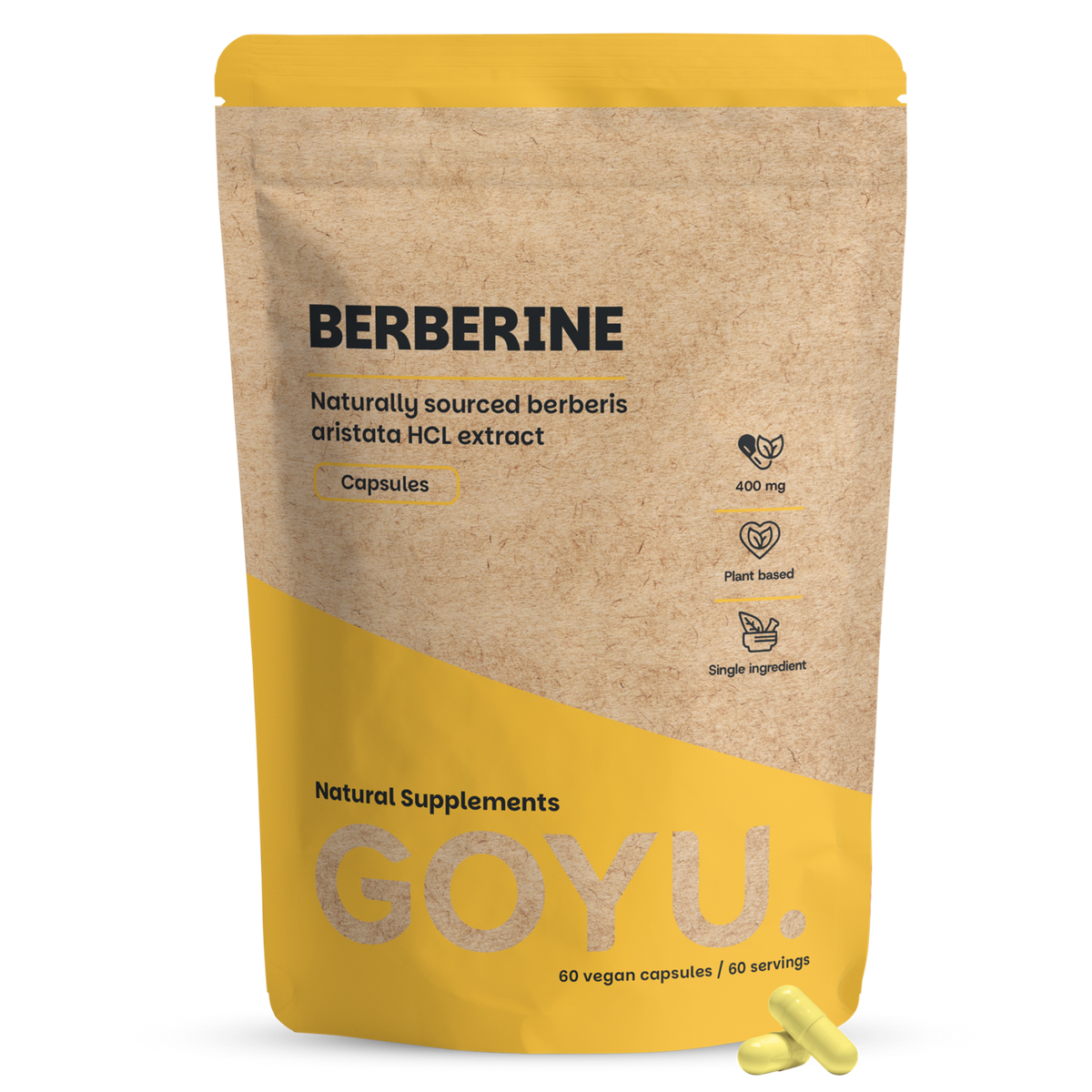 Goyu Berberine extract 400mg 60.00 Vegetarische capsules