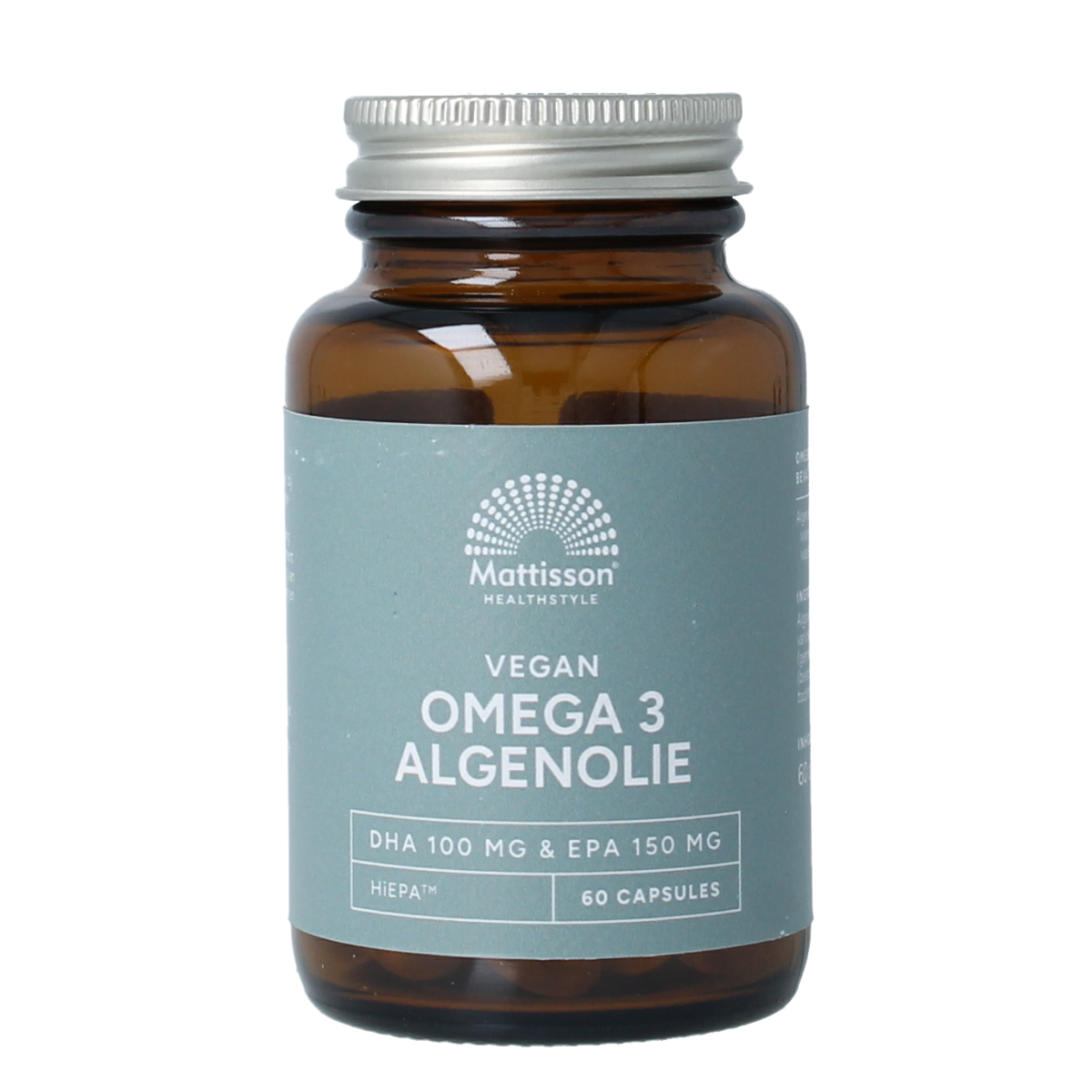 Mattisson Vegan omega 3 algenolie EPA 150mg&DHA 100mg 60.00 Capsules