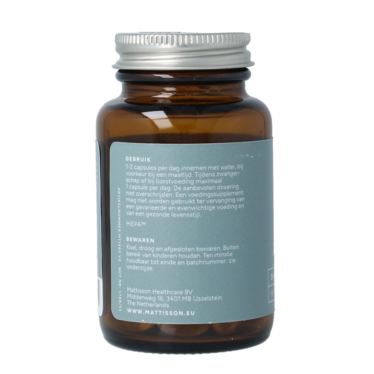 Mattisson Vegan omega 3 algenolie EPA 150mg&DHA 100mg 60.00 Capsules