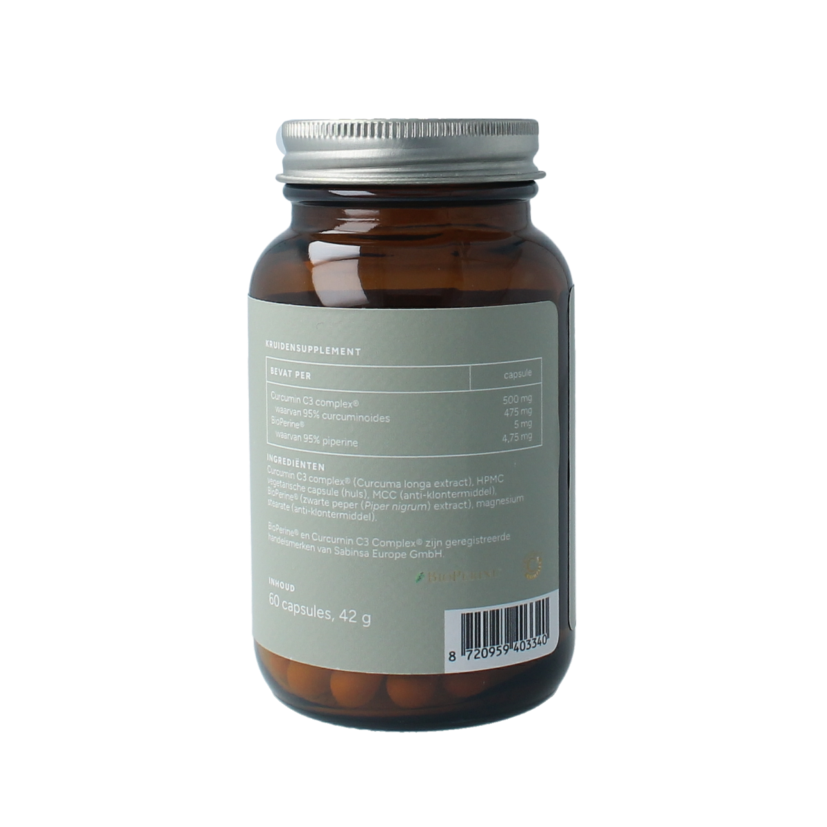 Mattisson Curcumin C3 bioperine 500mg vegan 60.00 Capsules