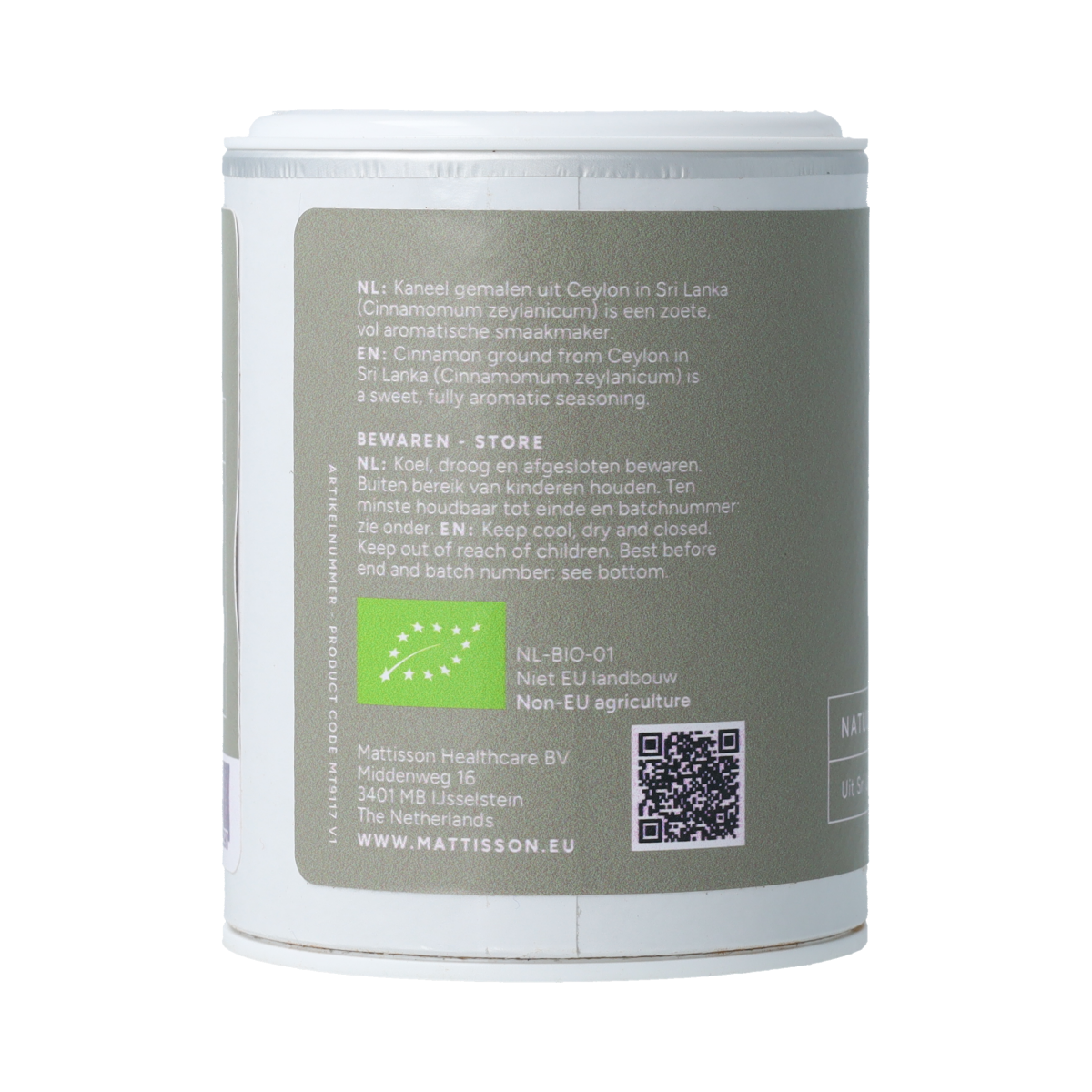 Mattisson Organic Ceylon Kaneel 35.00 Gram