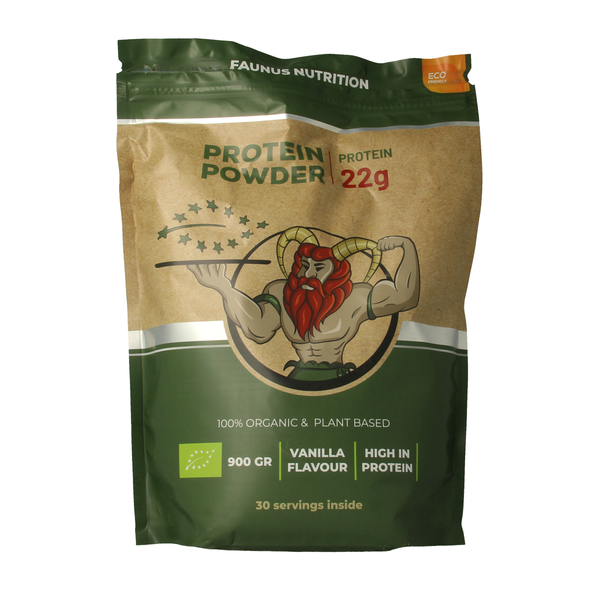 Faunus Nutrition Proteine gefermenteerd vanille bio 900.00 Gram