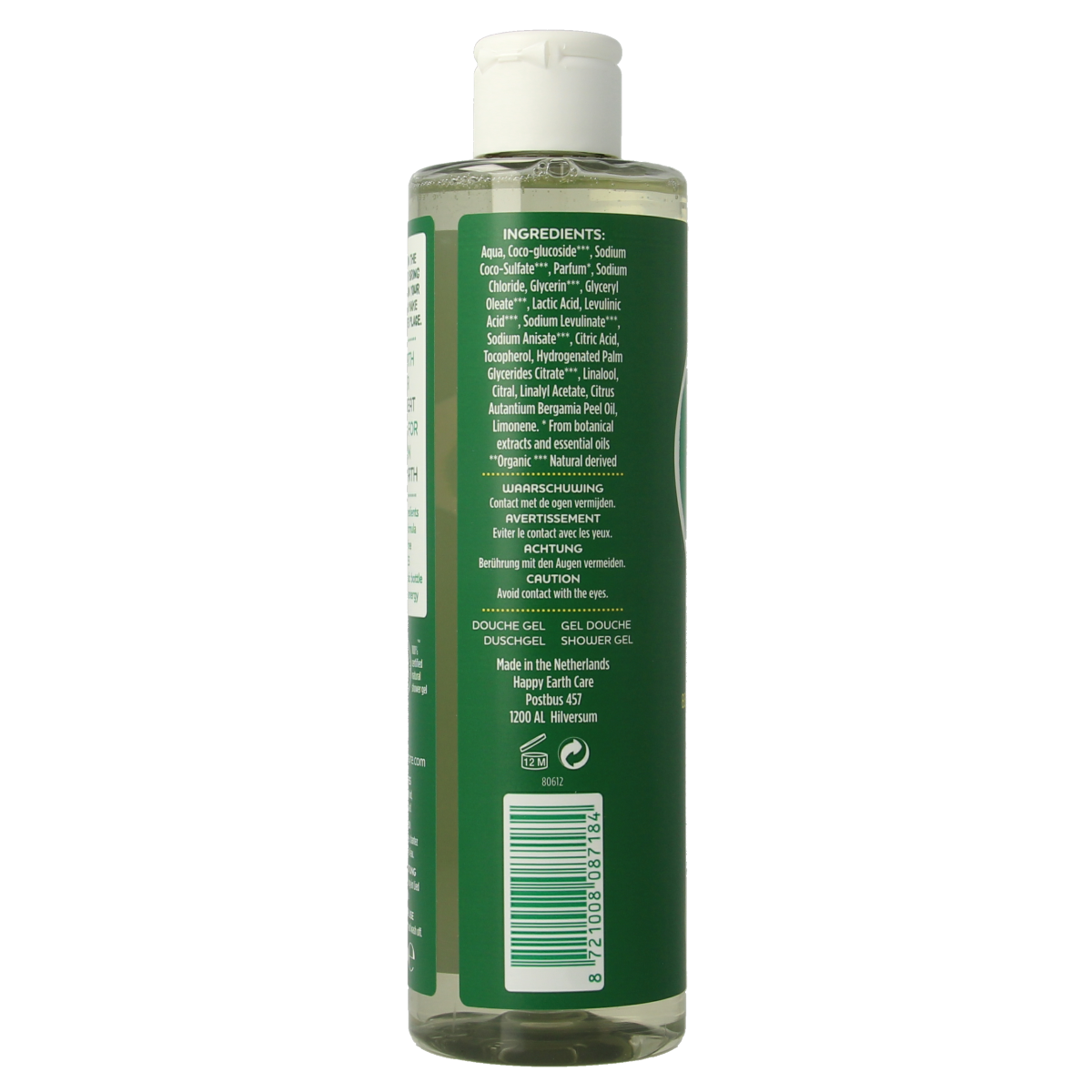 Happy Earth Douchegel bergamot cedarwood 300.00 Milliliter