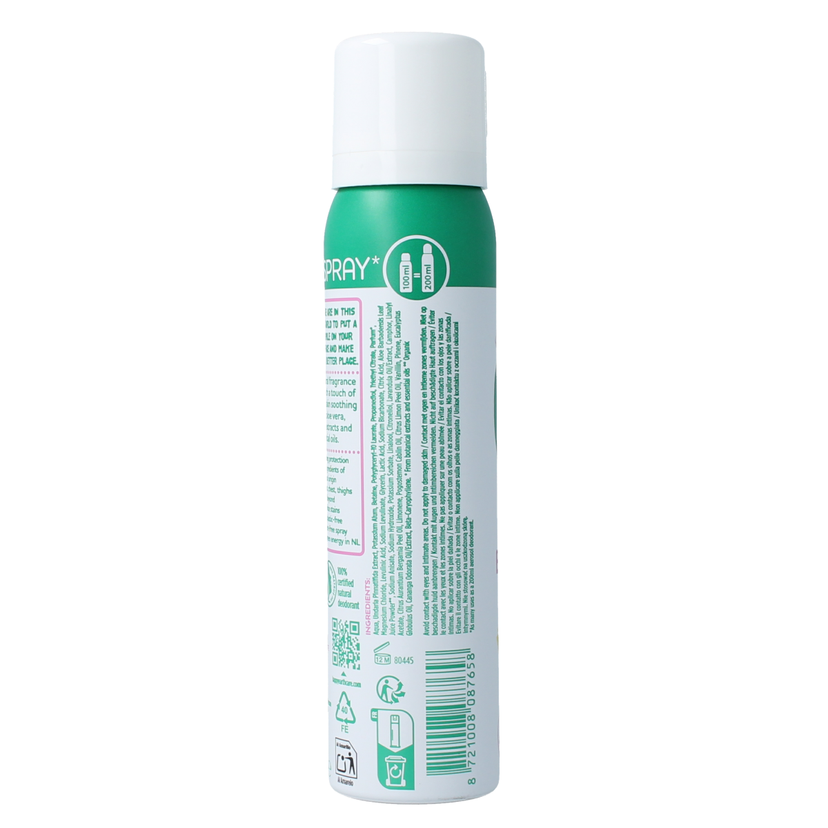 Happy Earth Deodorant bodyspray lavender ylang 100.00 Milliliter