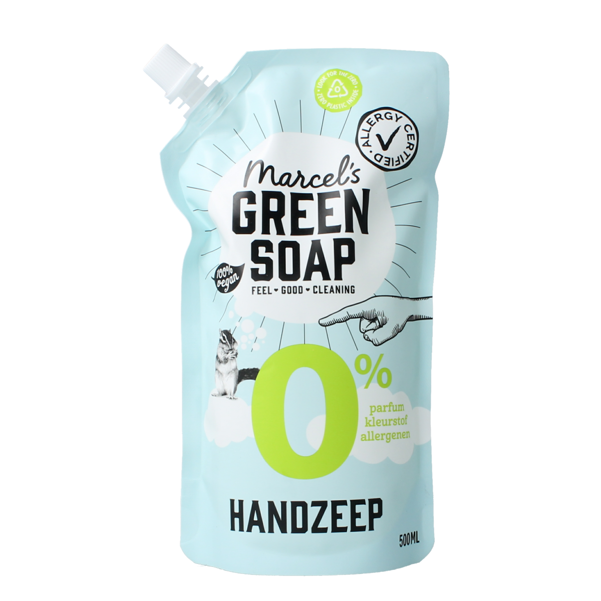 Marcel's Green Soap Handzeep 0% navulling 500.00 Milliliter