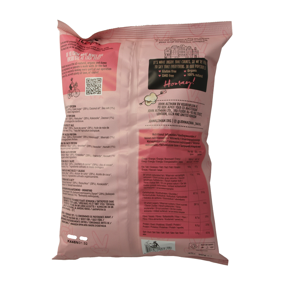 John Altman Popcorn sweet & salty bio 90.00 Gram