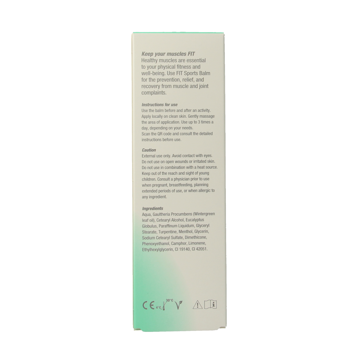 F.I.T Muscle care  Sportsbalm tube 100.00 Milliliter