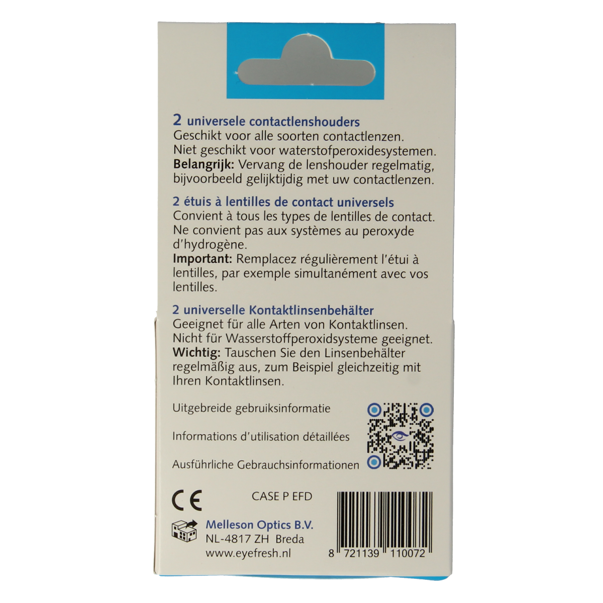 Eyefresh Lenshouder plat duo 2.00 Stuks