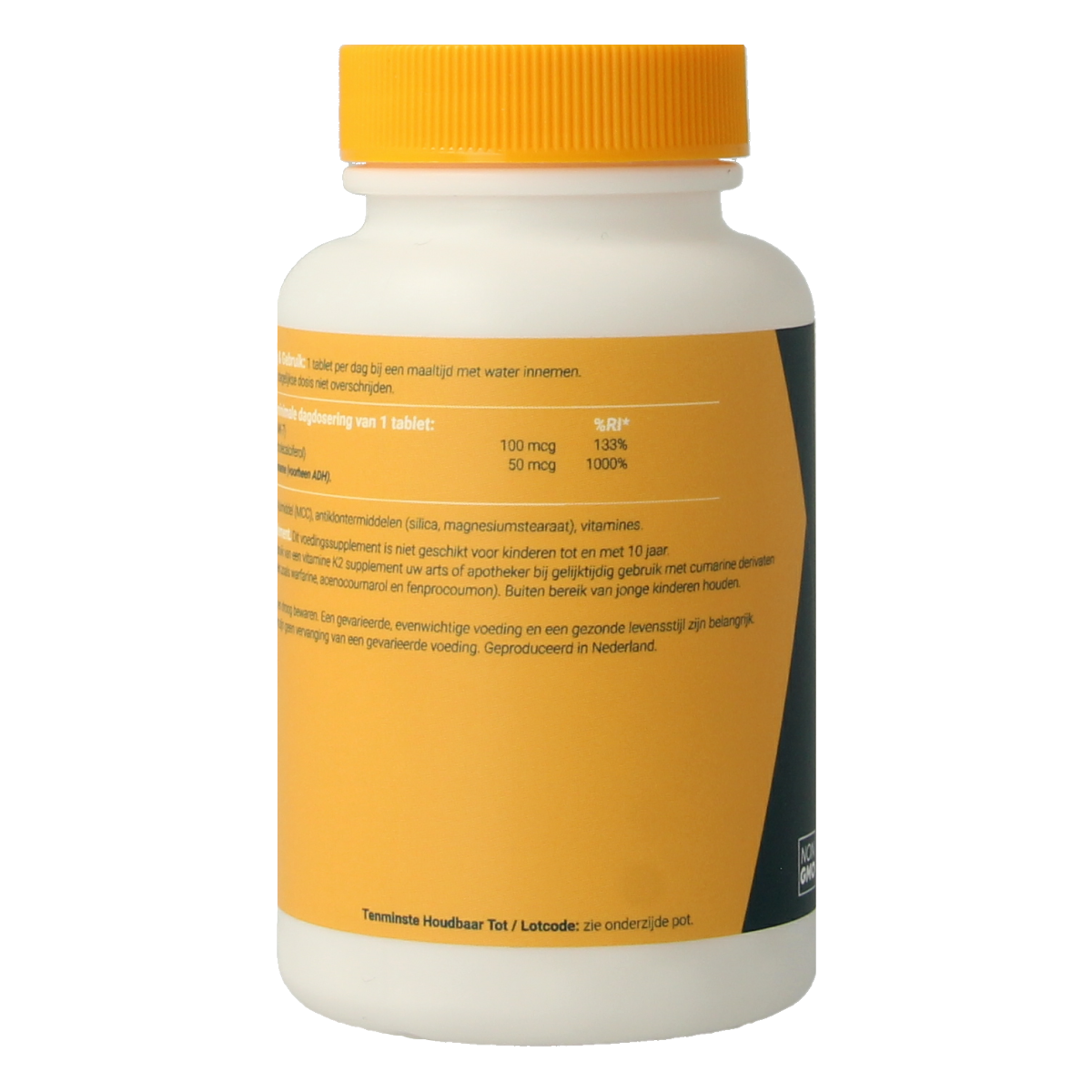 Fittergy K2 (100mcg) en D3 (50mcg) 60.00 Tabletten
