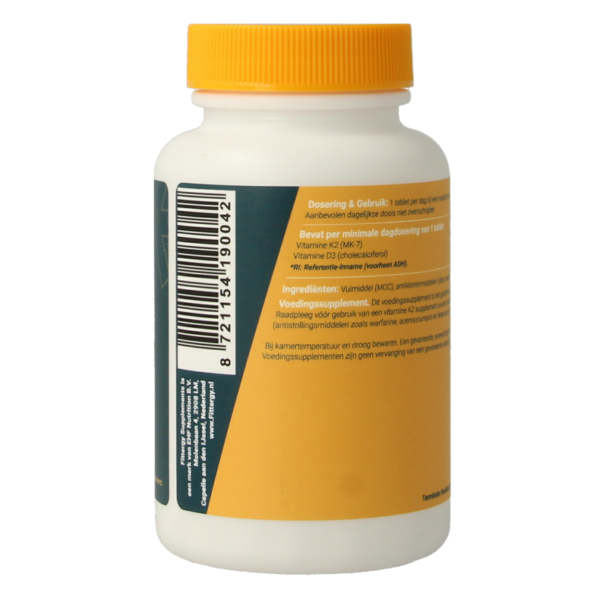 Fittergy K2 (100mcg) en D3 (50mcg) 60.00 Tabletten
