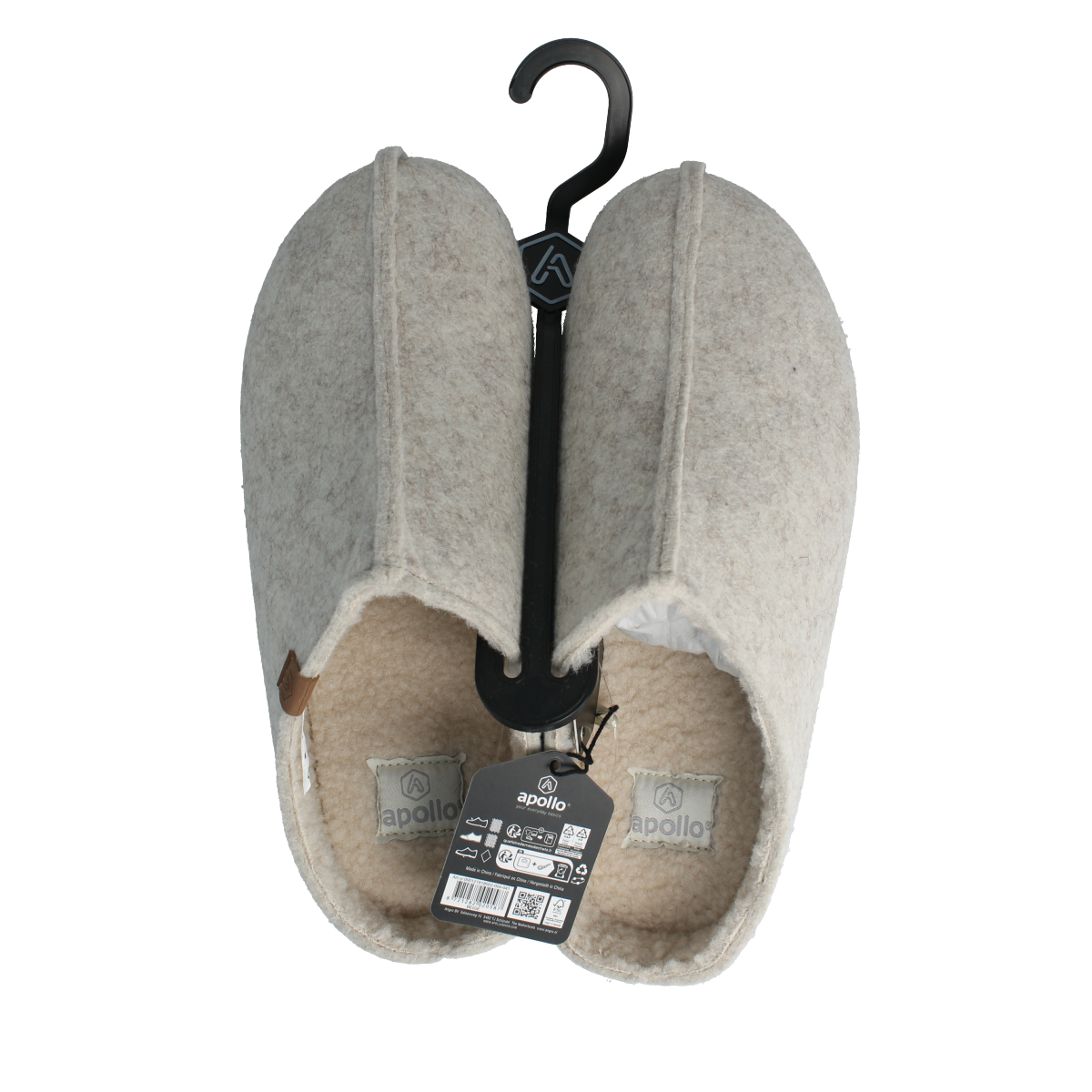 Apollo Zweedse slof beige 41/42 heren 1.00 Paar