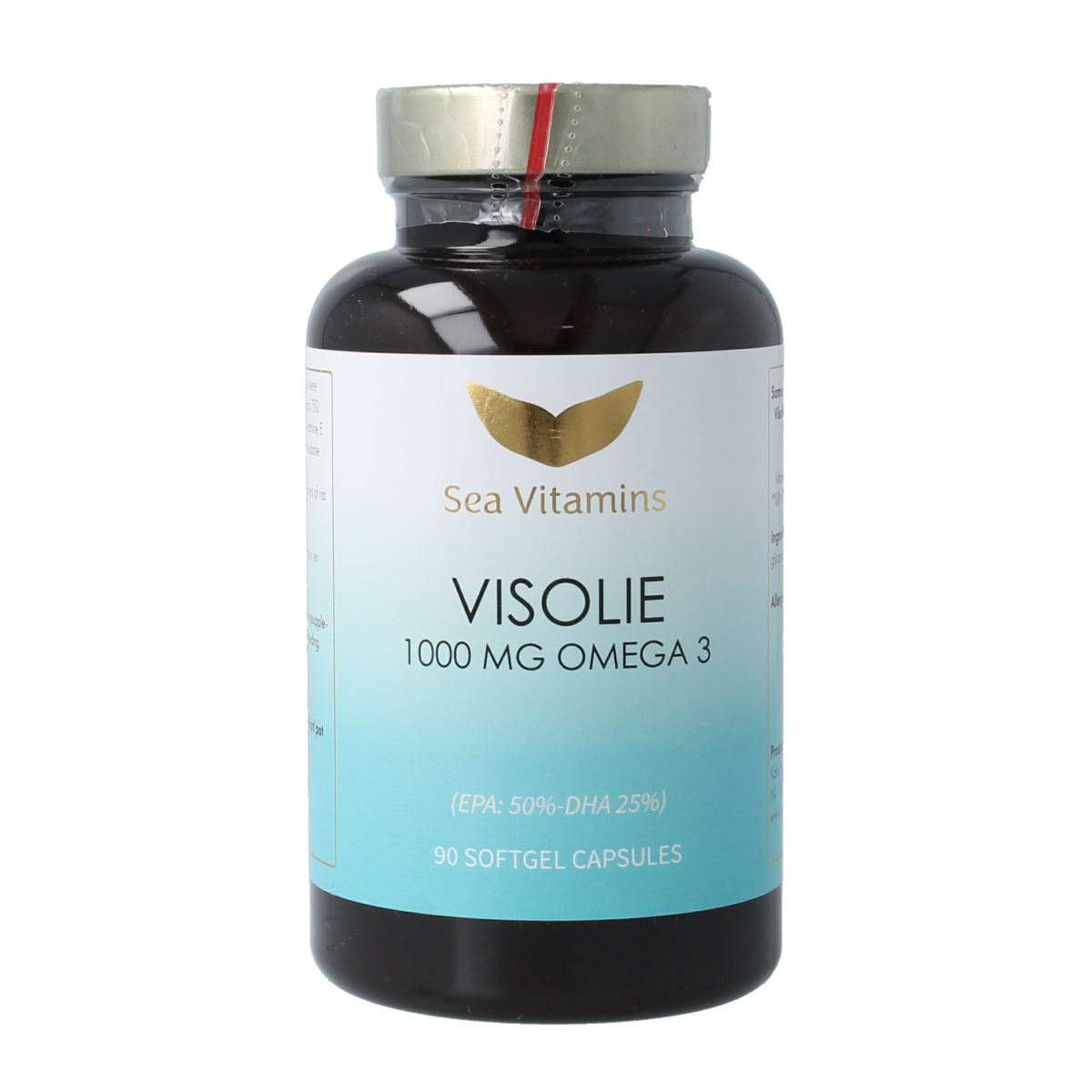 Sea Vitamins Omega 3 visolie strong met vitamine E 90.00 Vegetarische capsules