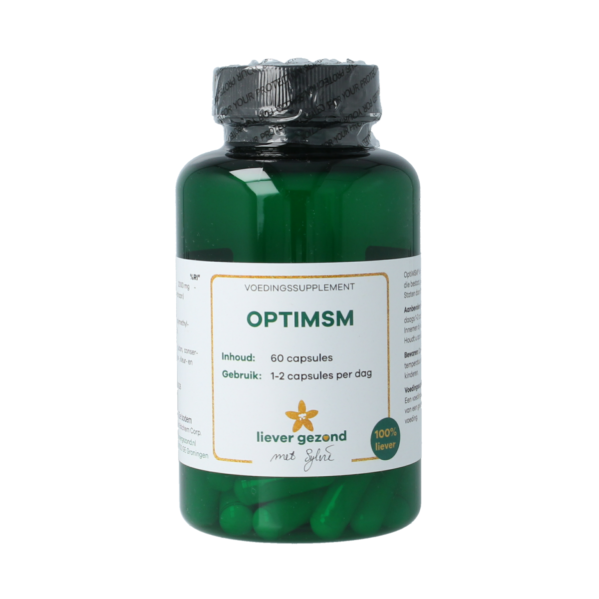 Liever Gezond Opti msm 1000mg 60.00 Vegetarische capsules