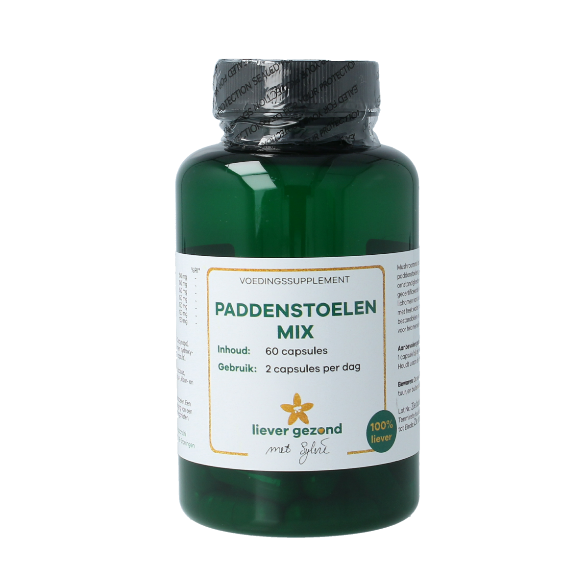 Liever Gezond Paddenstoelenmix 525mg bio 60.00 Vegetarische capsules