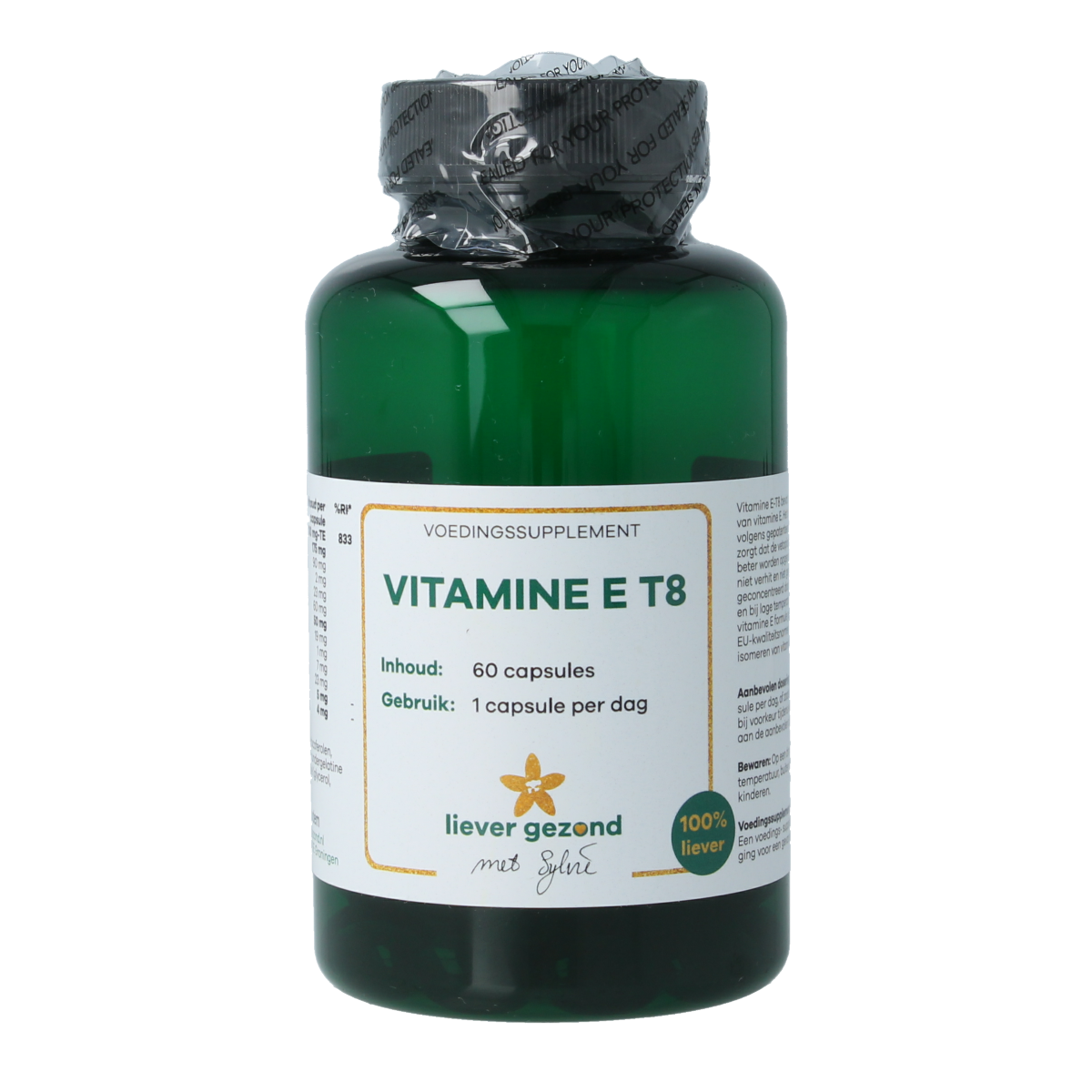 Liever Gezond Vitamine E T8 60.00 Vegetarische capsules