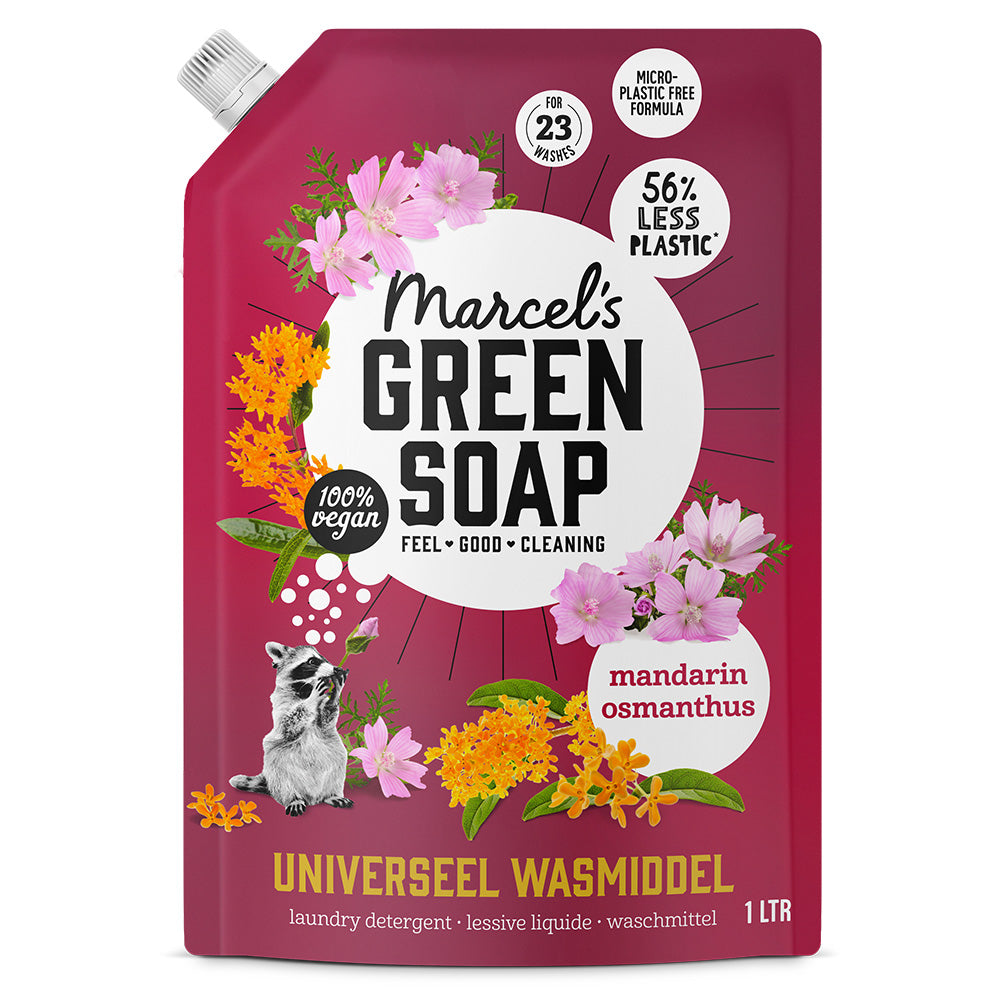 Marcel's Green Soap Wasmiddel Mandarin & Osmanthus Navulling 1000.00 Milliliter