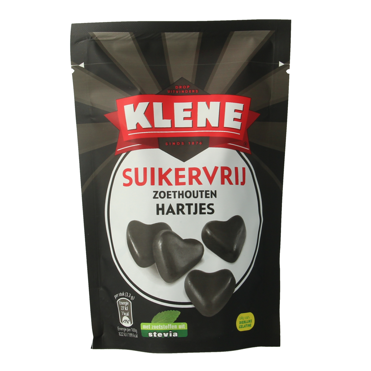 Klene Zoethouten hartjes suikervrij 110.00 Gram