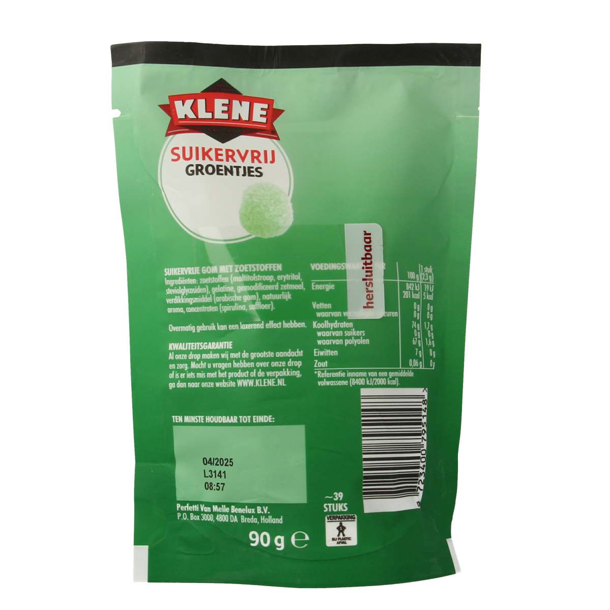 Klene Groentjes suikervrij  90.00 Gram