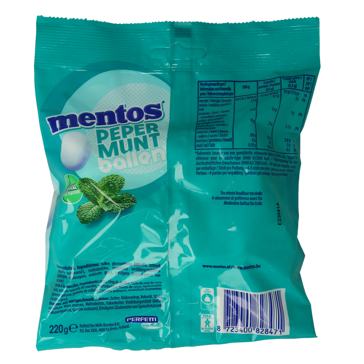 Mentos Pepermuntballen 220.00 Gram