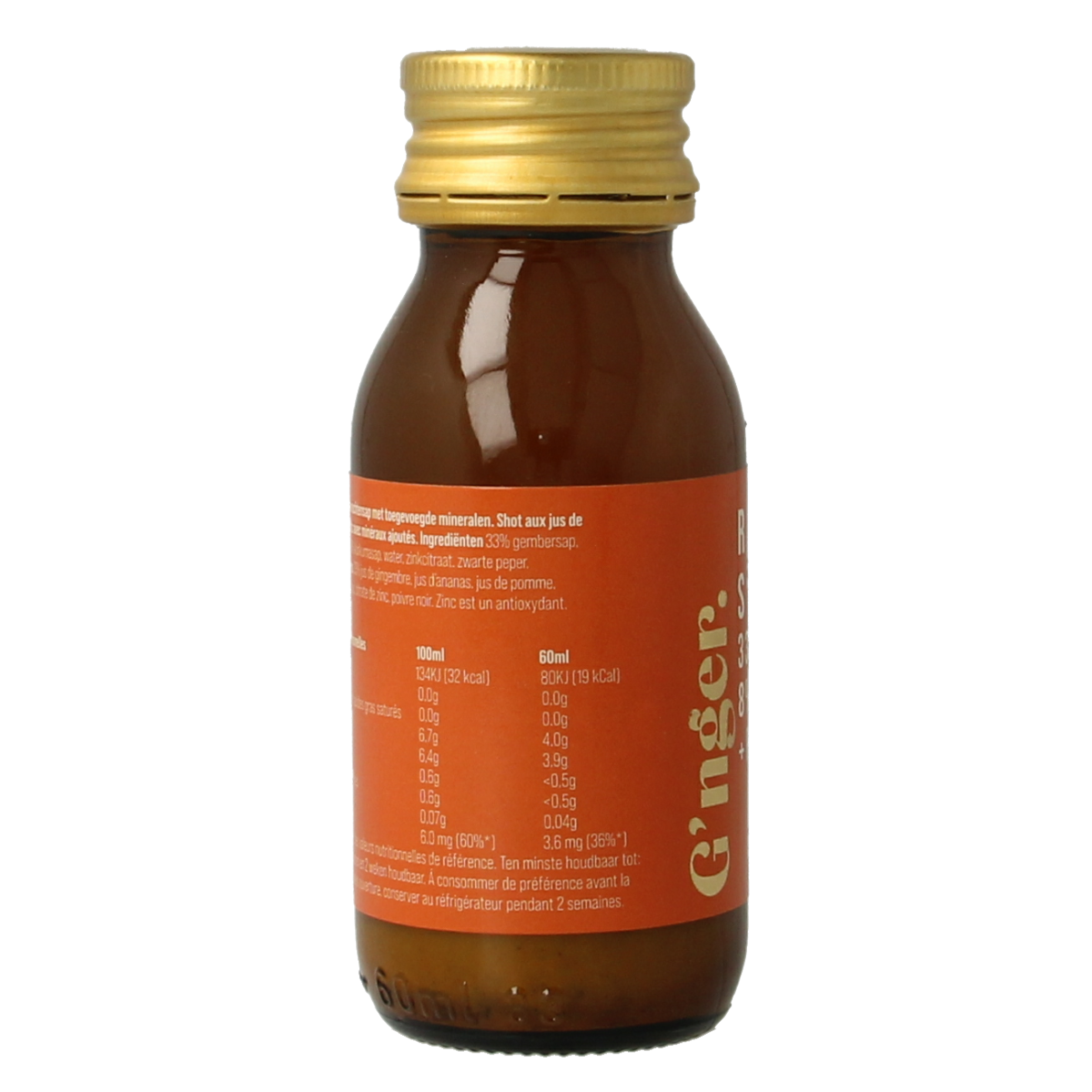 G'nger Shot gember vruchtensap kurkuma revive 60.00 Milliliter
