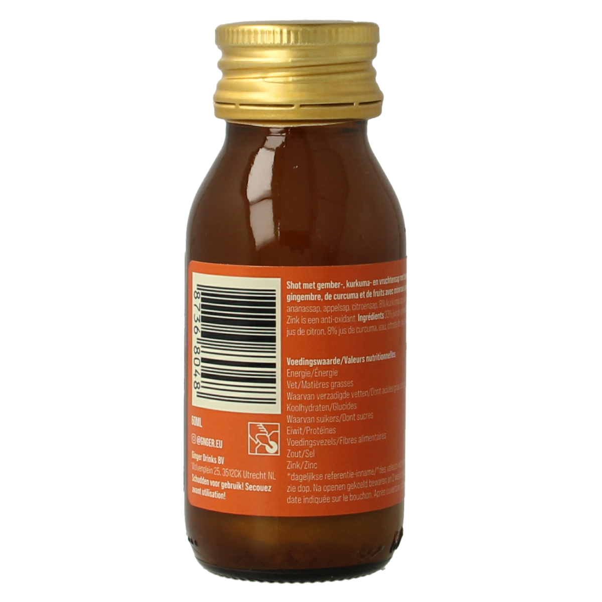 G'nger Shot gember vruchtensap kurkuma revive 60.00 Milliliter