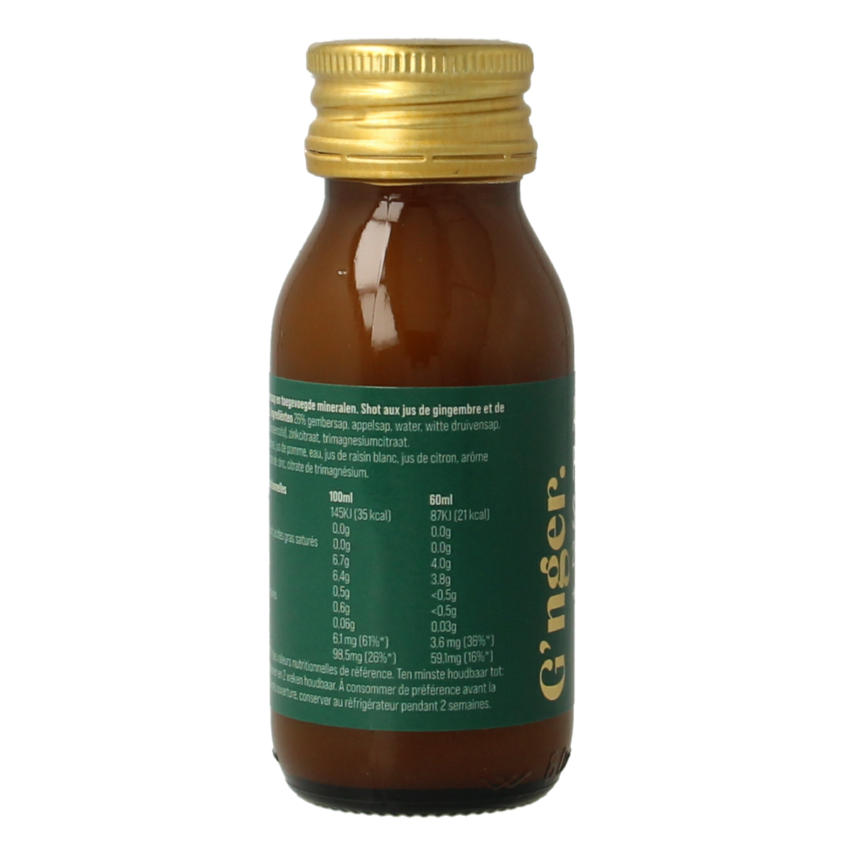 G'nger Shot gember vruchtensap recharge 60.00 Milliliter
