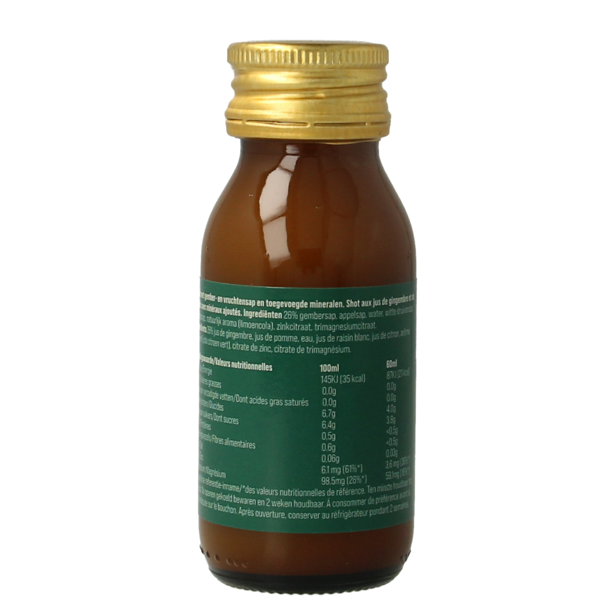 G'nger Shot gember vruchtensap recharge 60.00 Milliliter