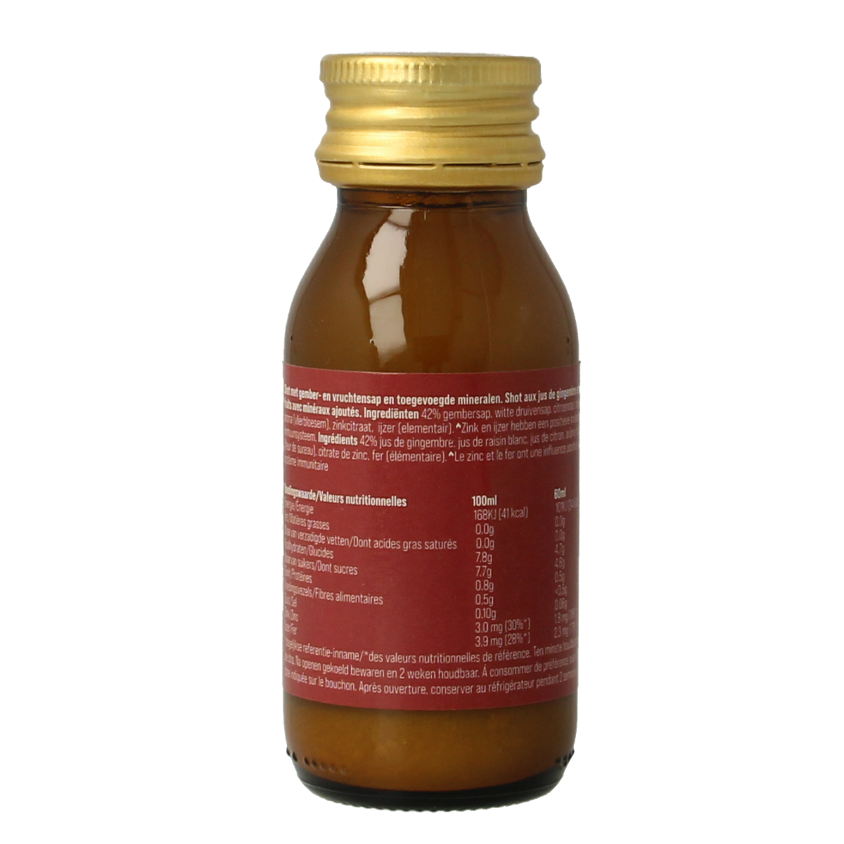 G'nger Shot gember vruchtensap immunity 60.00 Milliliter
