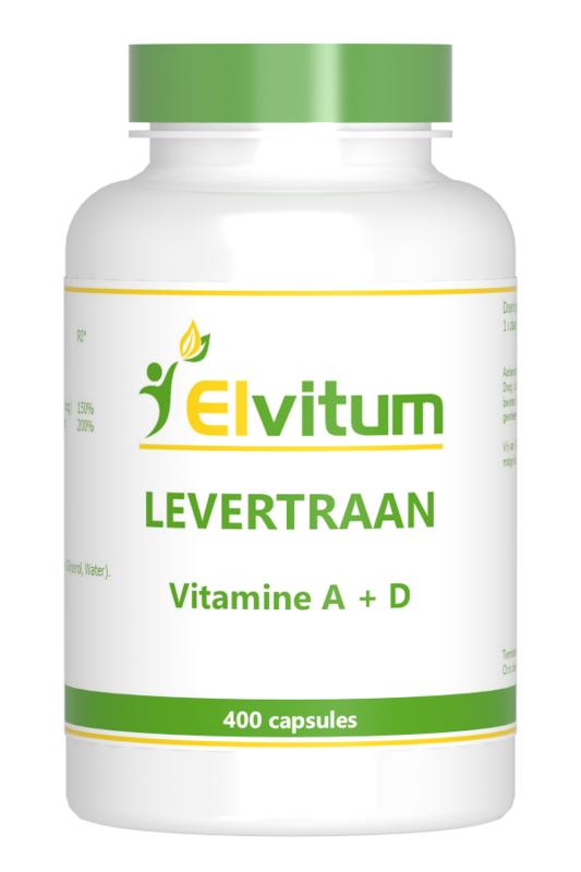 Elvitum  Levertraan A D3 400.00 Capsules