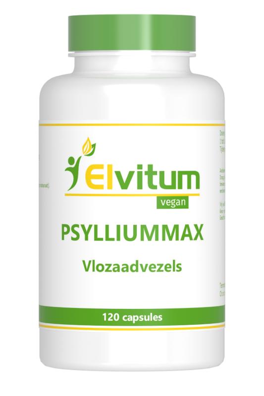 Elvitum  Psylliummax vlozaadvezels 120.00 Vegetarische capsules