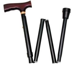 Able 2 Wandelstok comfort opvouw zwart links 1.00 Stuks
