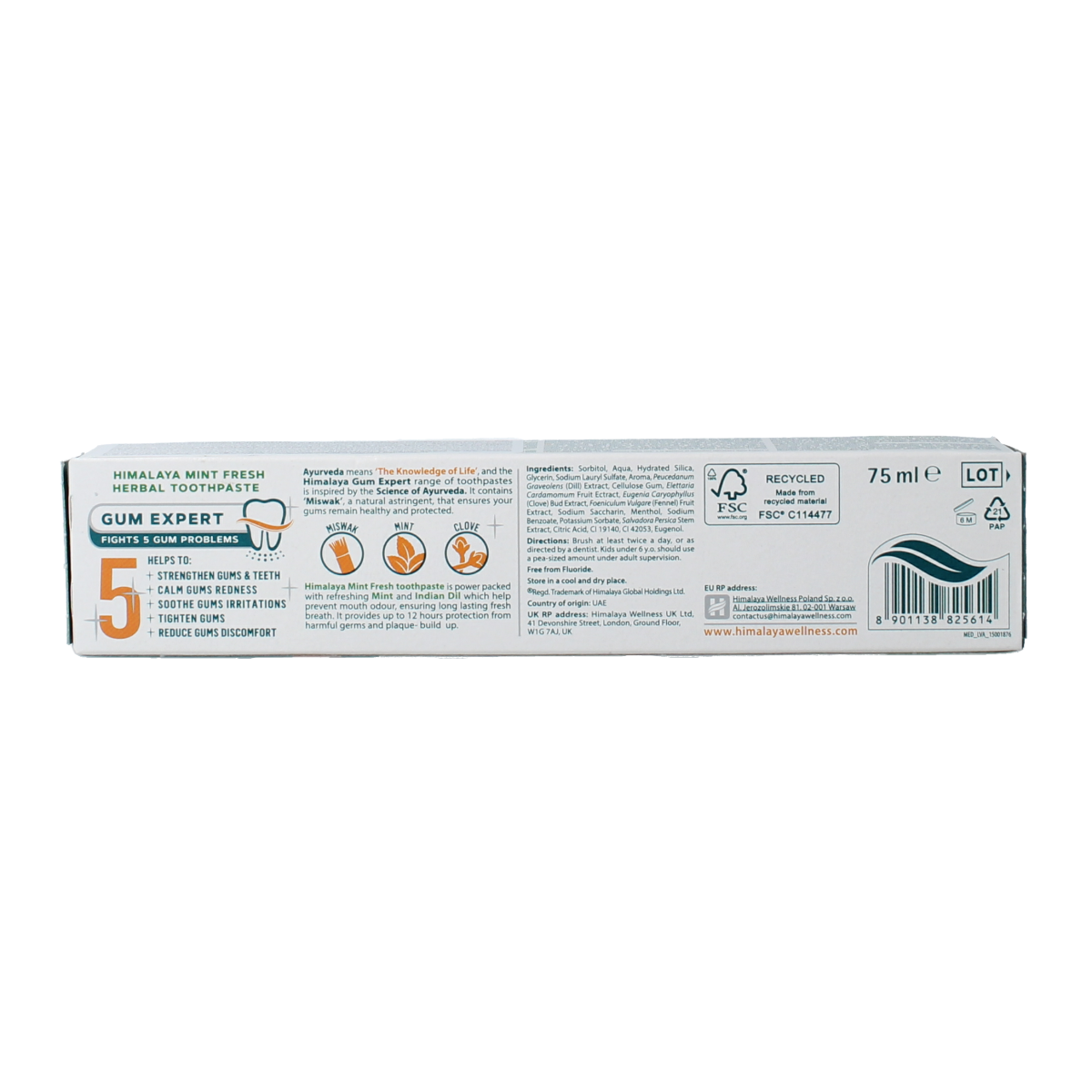 Himalaya Tandpasta  kruiden mint fresh 75.00 Milliliter