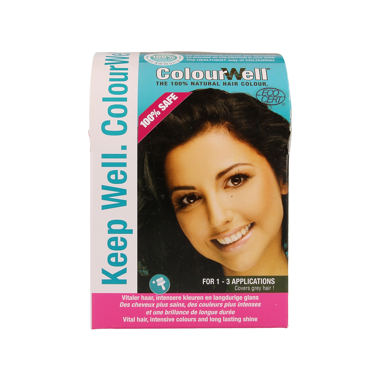 Colourwell 100% Natuurlijke haarkleuring mild zwart 100.00 Gram