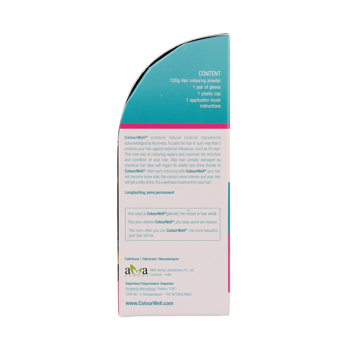 Colourwell 100% Natuurlijke haarkleuring mild zwart 100.00 Gram