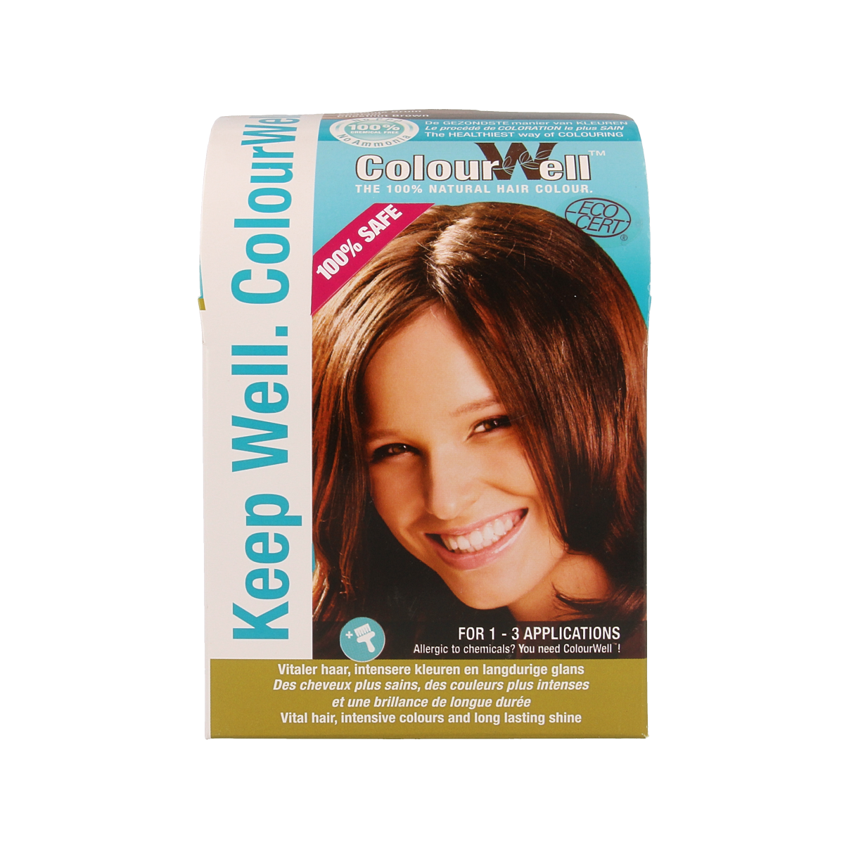 Colourwell 100% Natuurlijke haarkleuring kastanje bruin 100.00 Gram