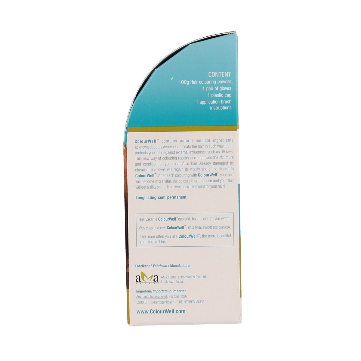 Colourwell 100% Natuurlijke haarkleuring kastanje bruin 100.00 Gram