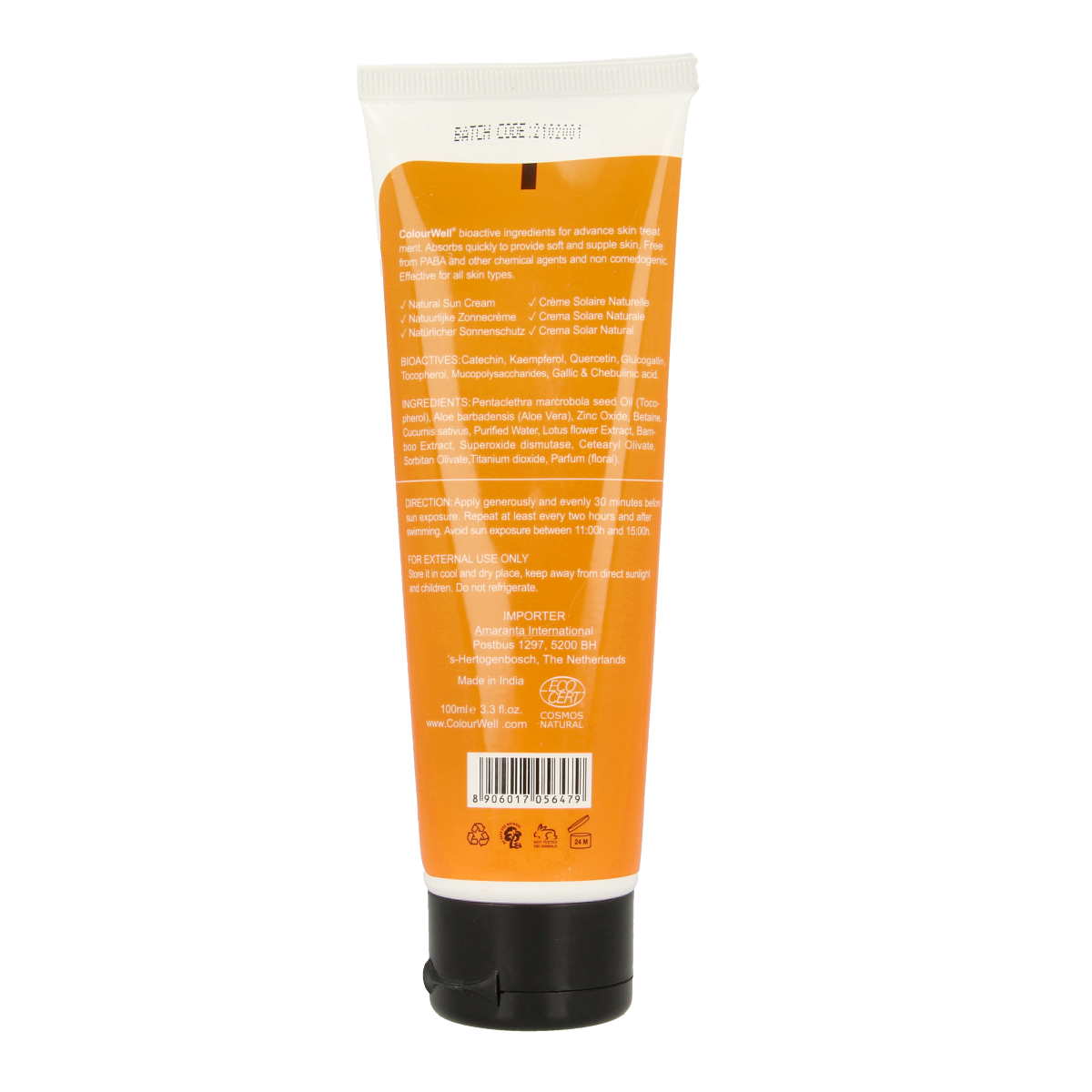 Colourwell Natuurlijke zonnecreme SPF50 100.00 Milliliter