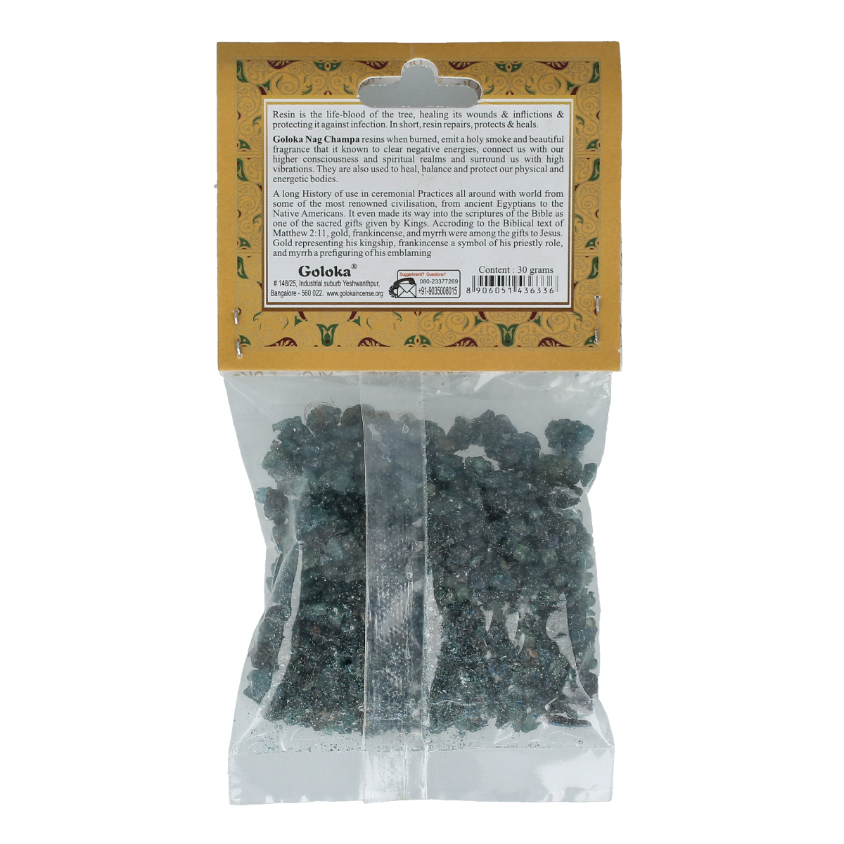 Goloka Resin incense nag champa 12-pack 30.00 Gram
