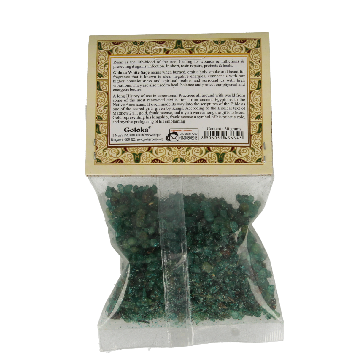 Goloka Resin incense white sage 30.00 Gram