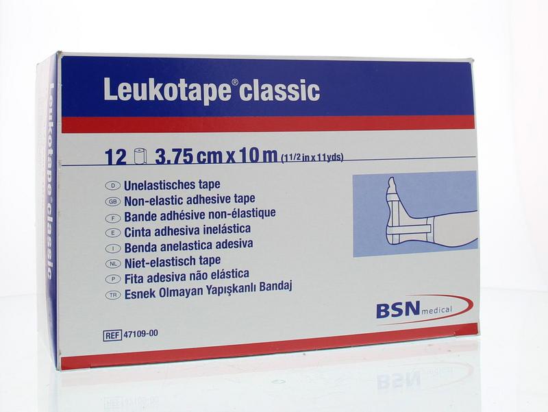 Leukotape Classic 10m x 3.75cm wit 47109  12.00 Stuks