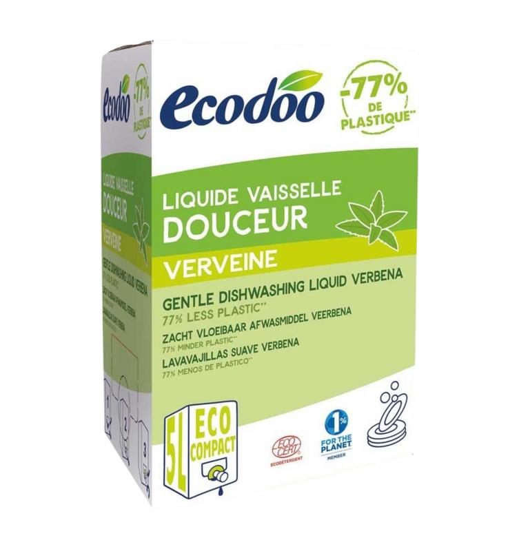 Ecodoo Afwasmiddel vloeibaar zacht verbena bio navul 5.00 Liter