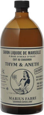 Marius Fabre Nature Marseille zeep tijm dille navul 1.00 Liter
