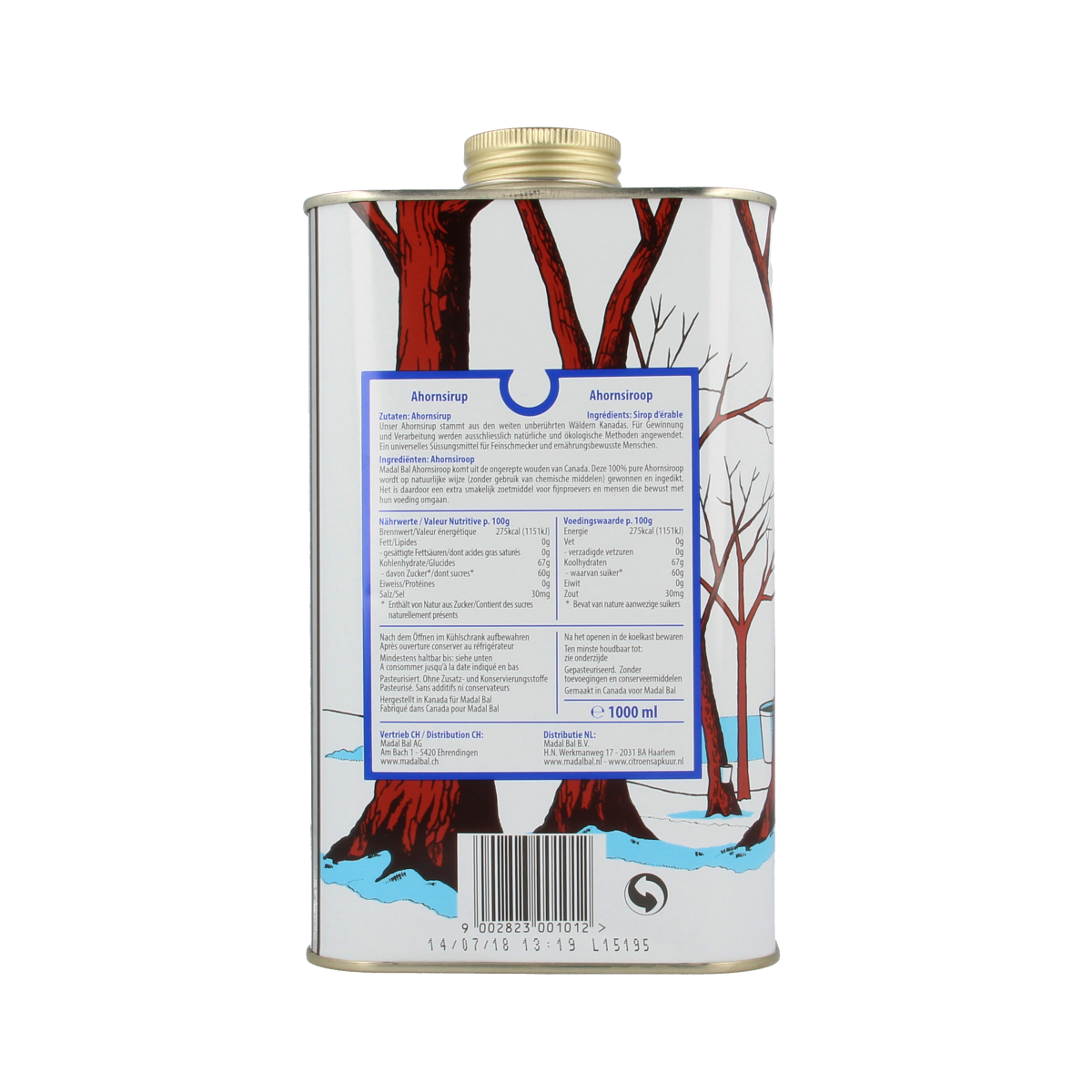 Madal Bal Ahornsiroop C+ bio 1.00 Liter