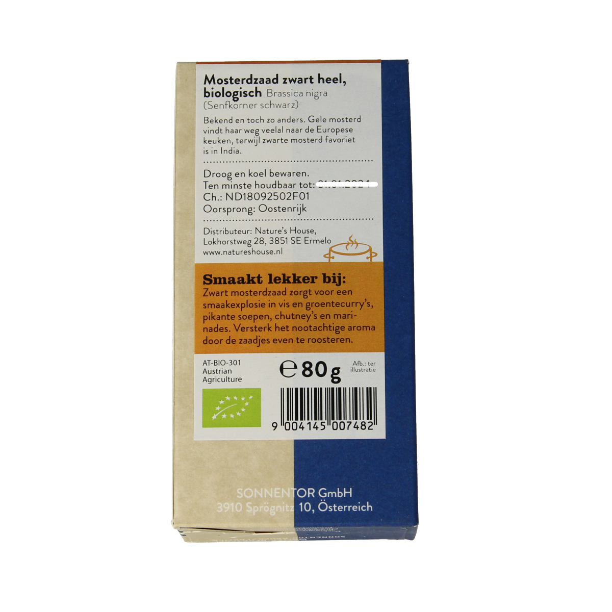 Sonnentor Zwart mosterdzaad bio 80.00 Gram