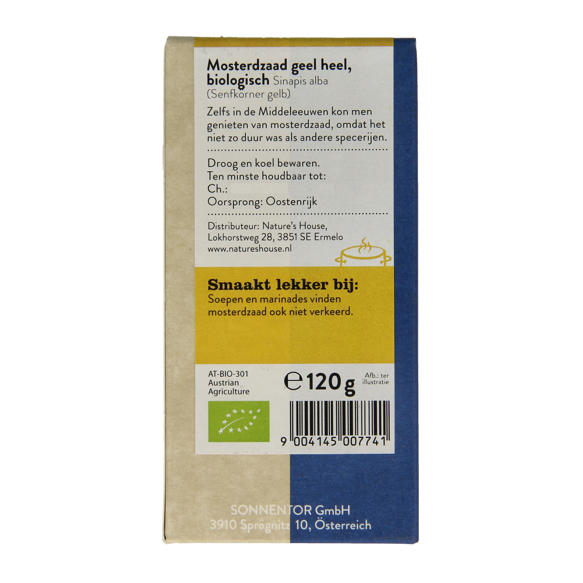 Sonnentor Geel mosterdzaad bio 120.00 Gram