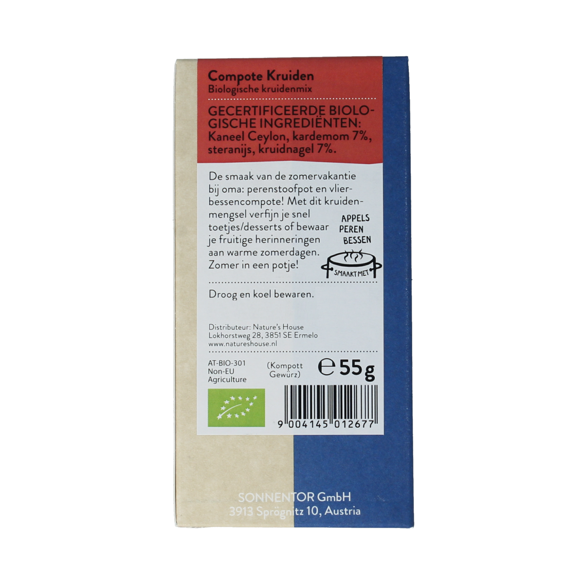 Sonnentor Compote kruiden bio 55.00 Gram