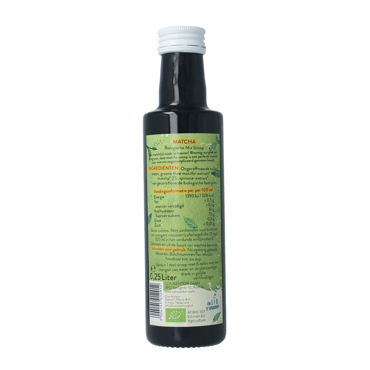 Sonnentor Matcha siroop bio 250.00 Milliliter