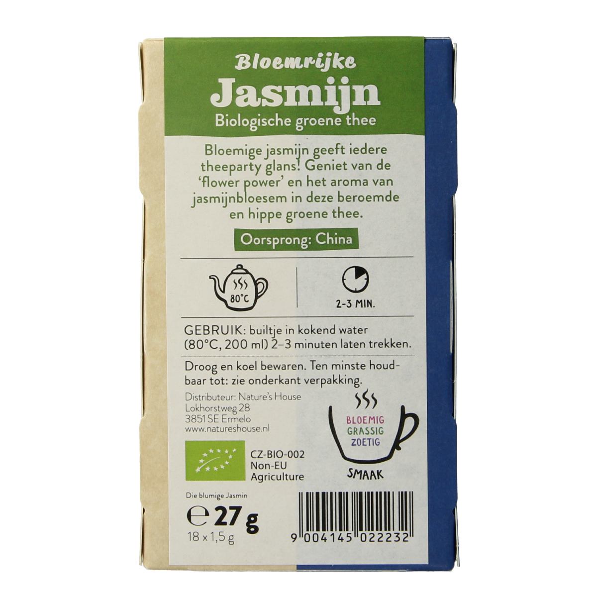 Sonnentor Jasmijn groene thee bio 18.00 Zakjes