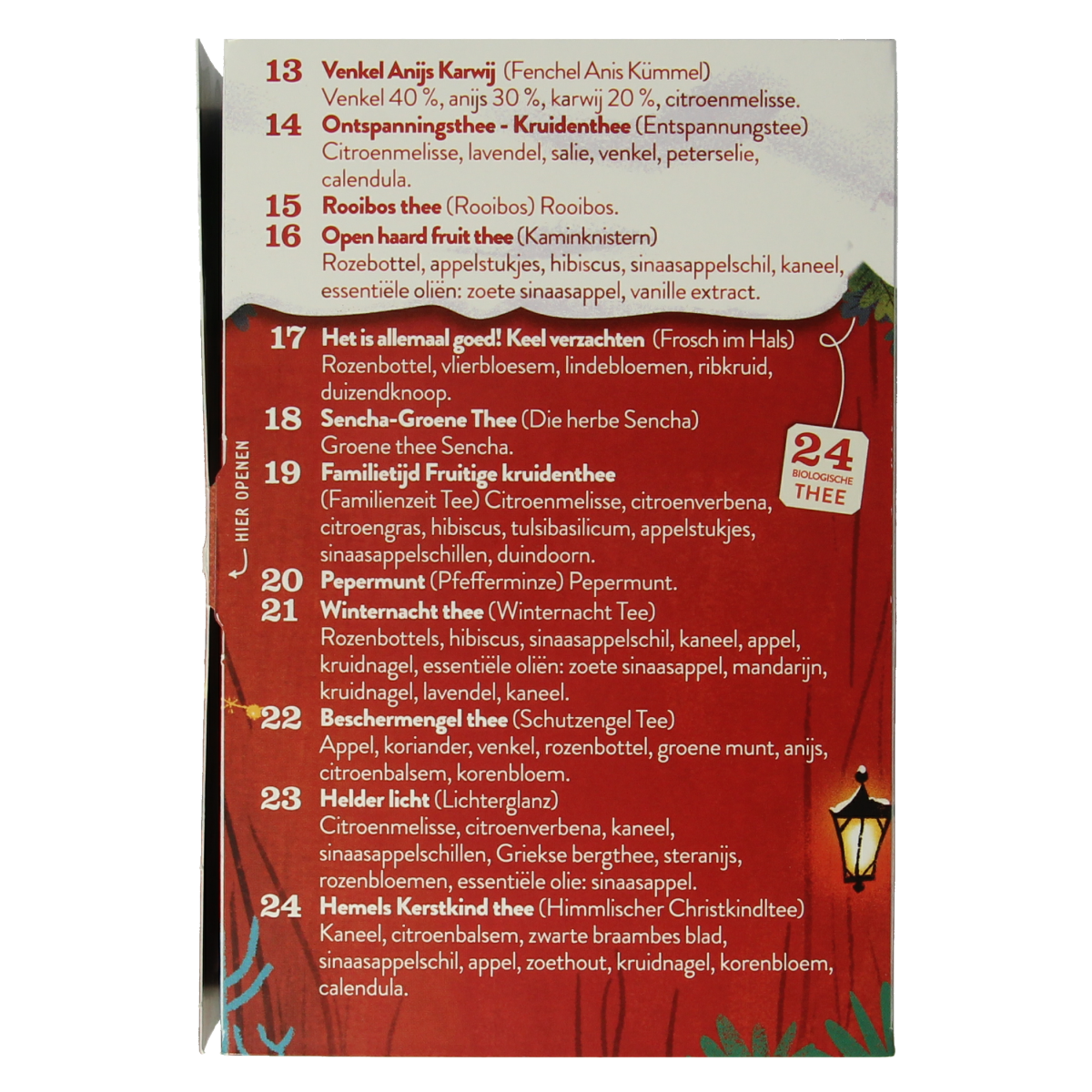 Sonnentor Advent kalender thee bio 24.00 Stuks