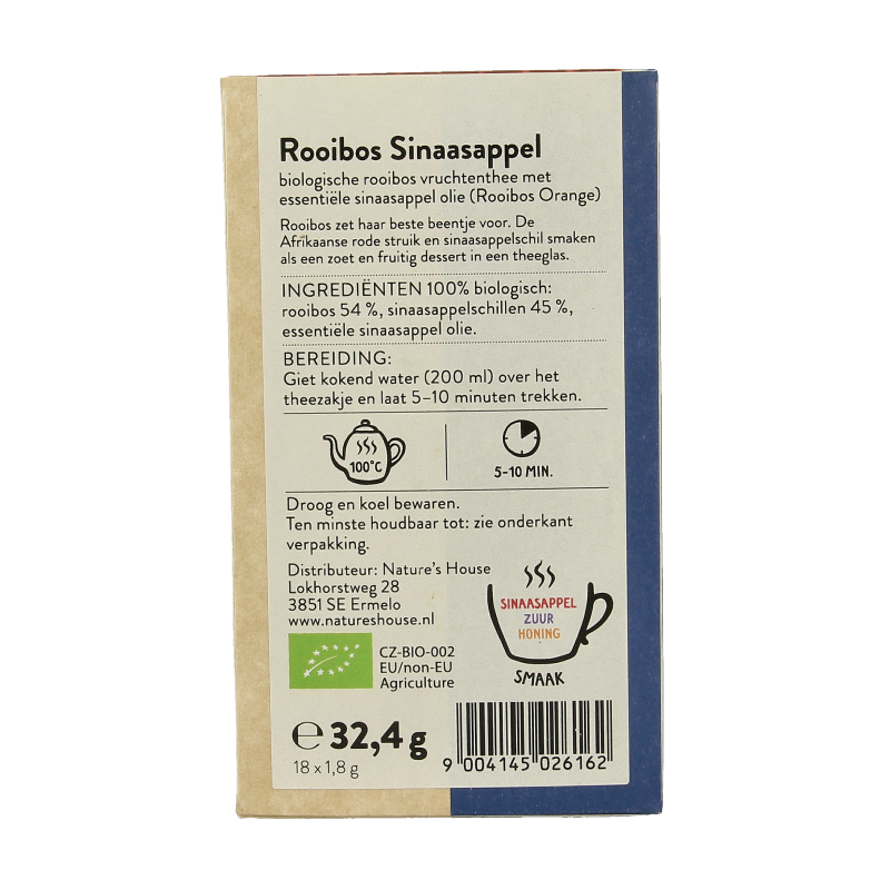 Sonnentor Rooibos & sinaasappel thee bio 18 Zakjes